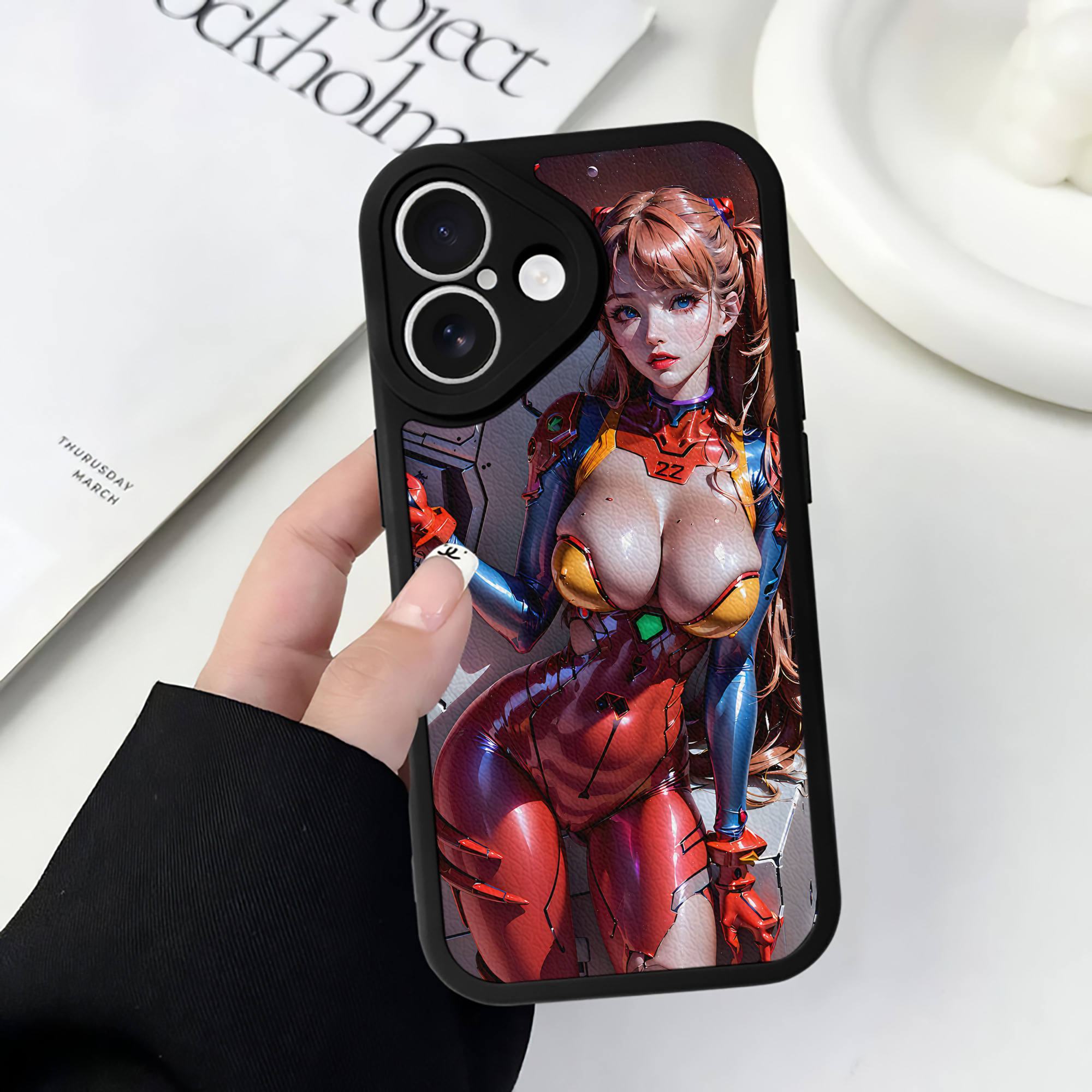 （画像用） EVA 新世紀エヴァンゲリオン 【iPhone 16シリーズ対応】シリコンスマホケース（レザー調） 材質：シリコン
